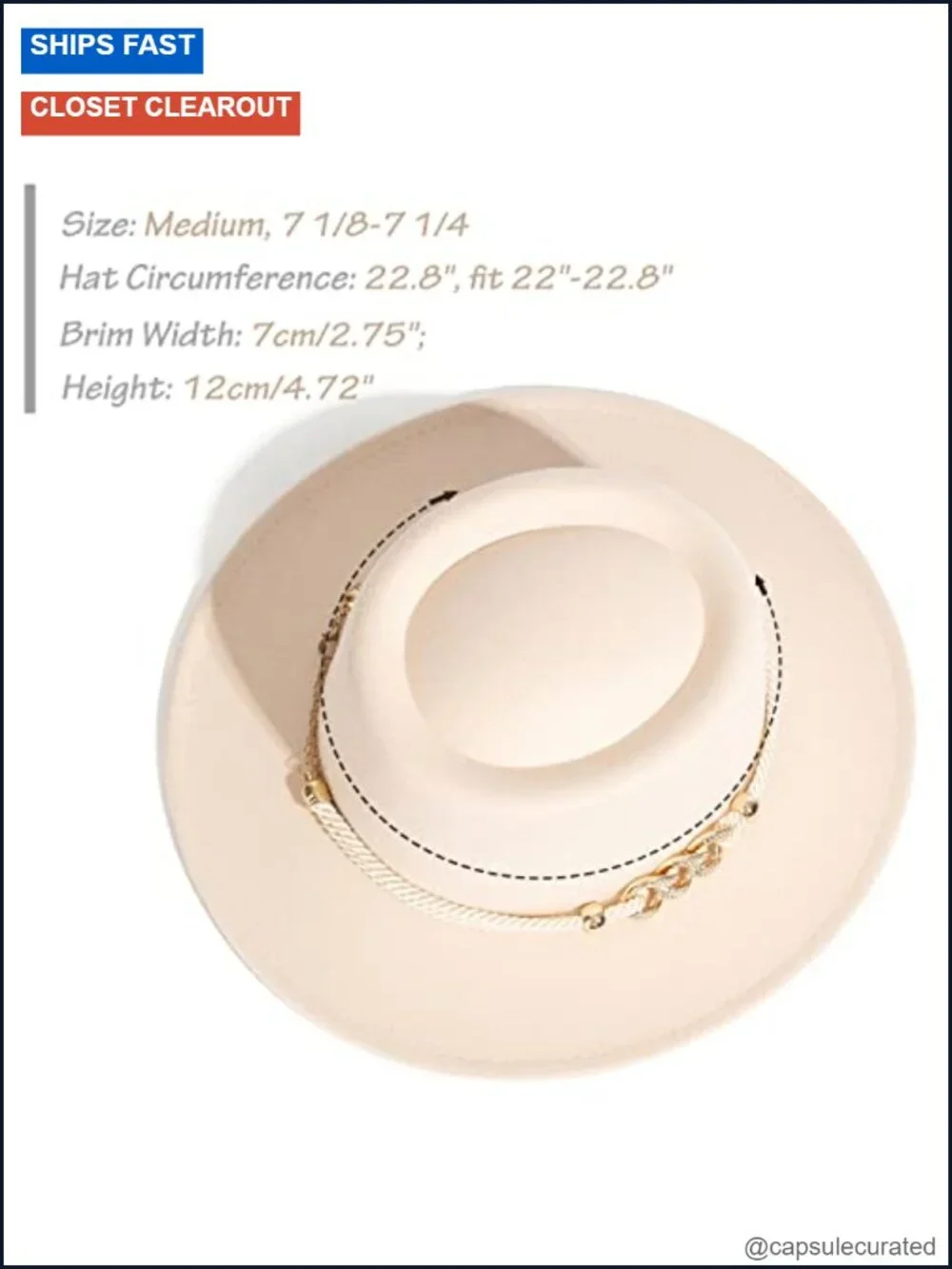 Wide Brim Fedora Hat with Belt Buckle Pork Pie Hat Unisex Trilby, Adjustable